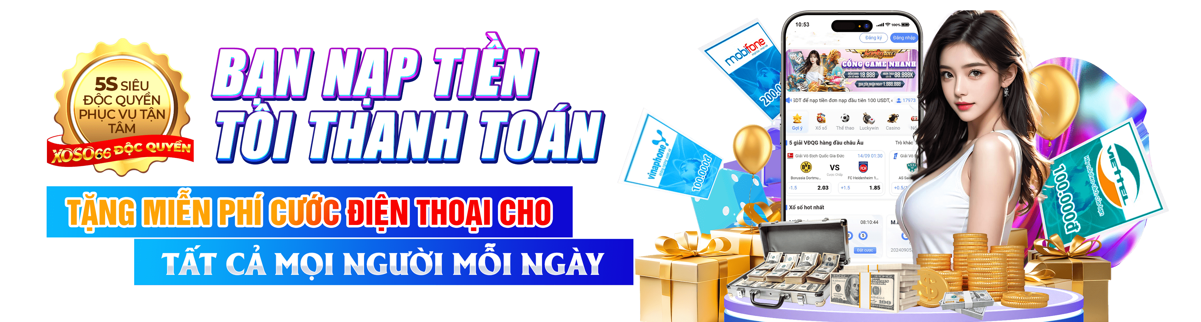 Hình ảnh quảng cáo của dada hiển thị nền tảng và các lợi ích