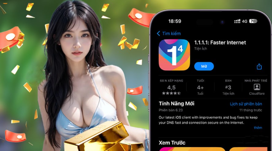 Hình ảnh quảng cáo của dada hiển thị nền tảng và các lợi ích