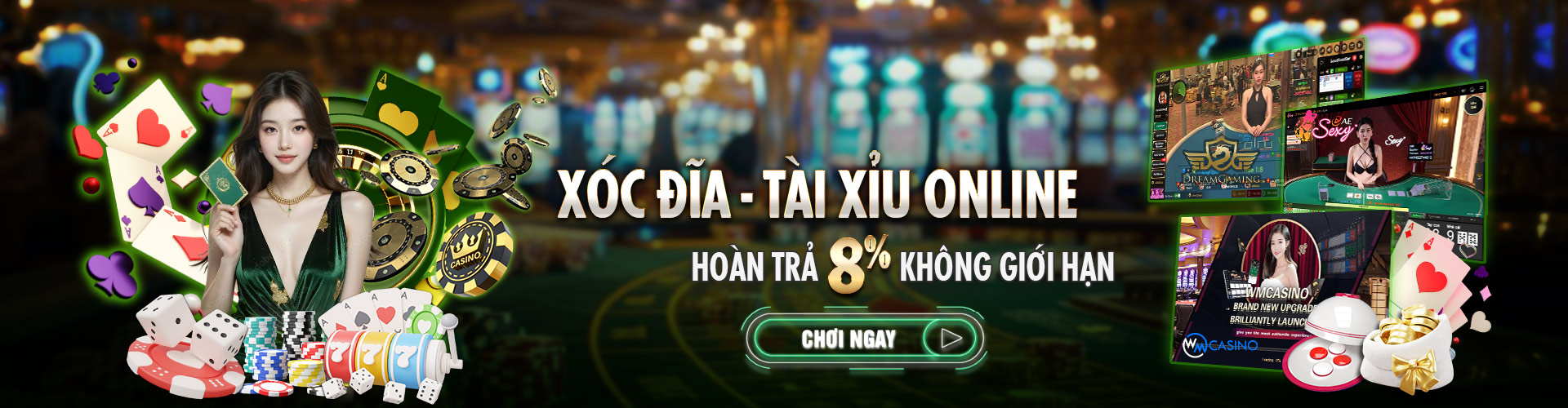 Hình ảnh quảng cáo của dada hiển thị nền tảng và các lợi ích